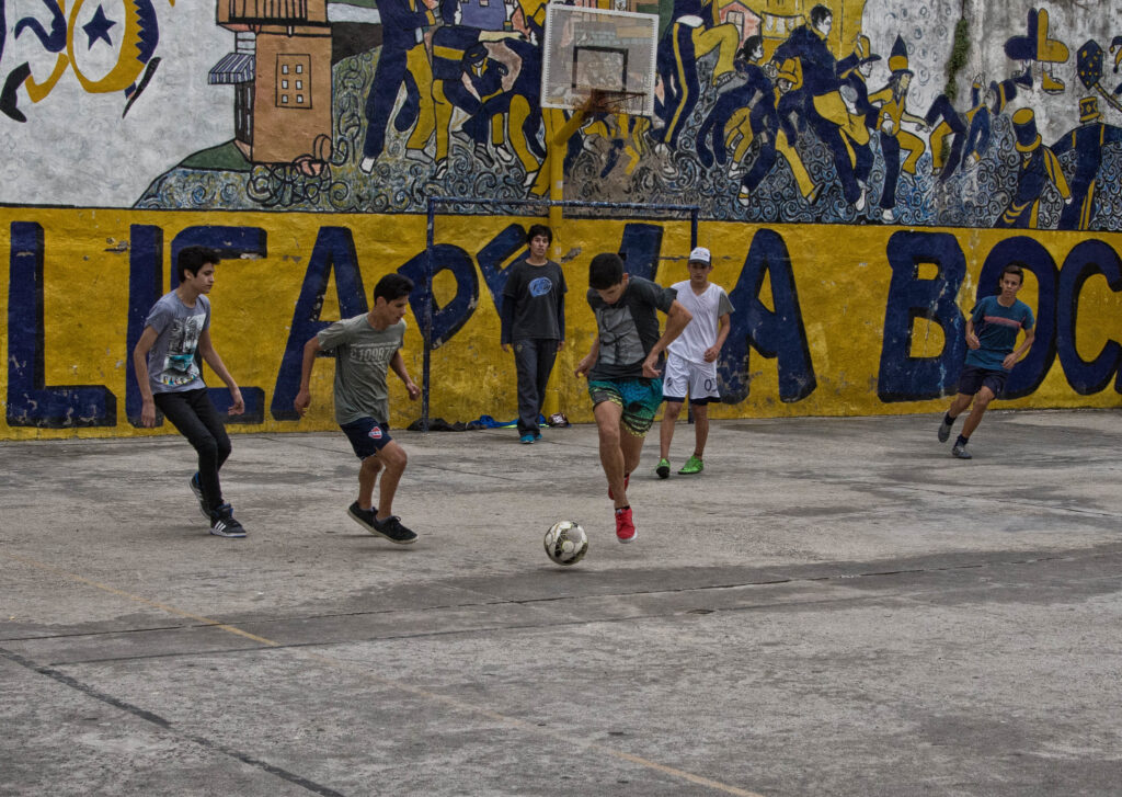 Street football in La Boca, Buenos AIres.