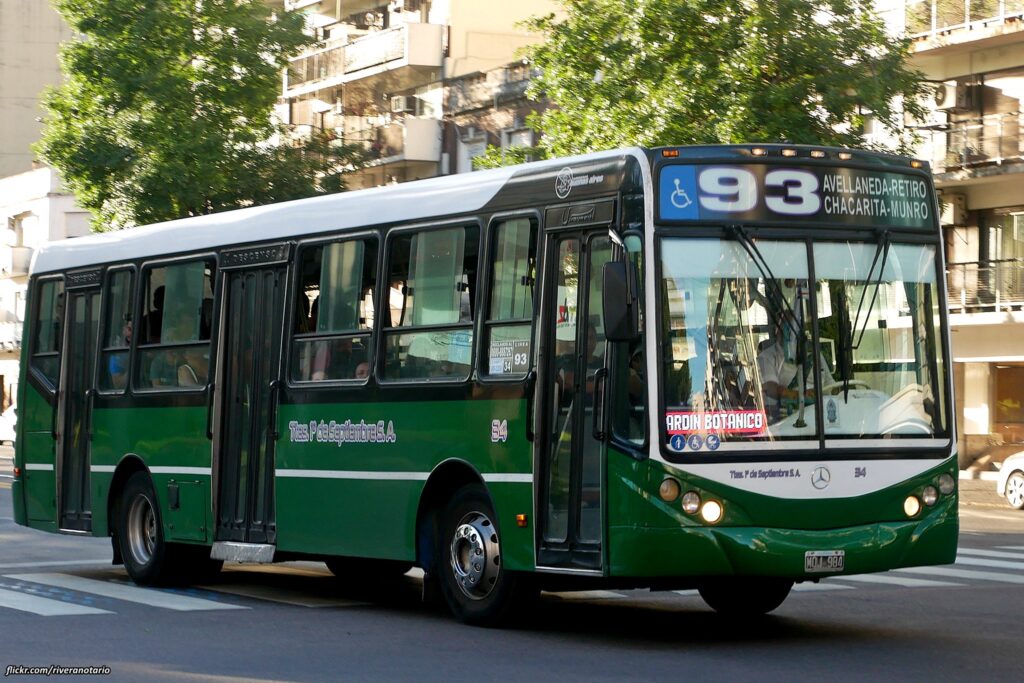 Bus unit of the Buenos Aires bus system.