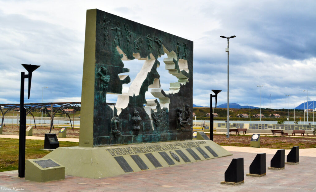 Malvinas War Memorial in Ushuaia, Tierra del Fuego.