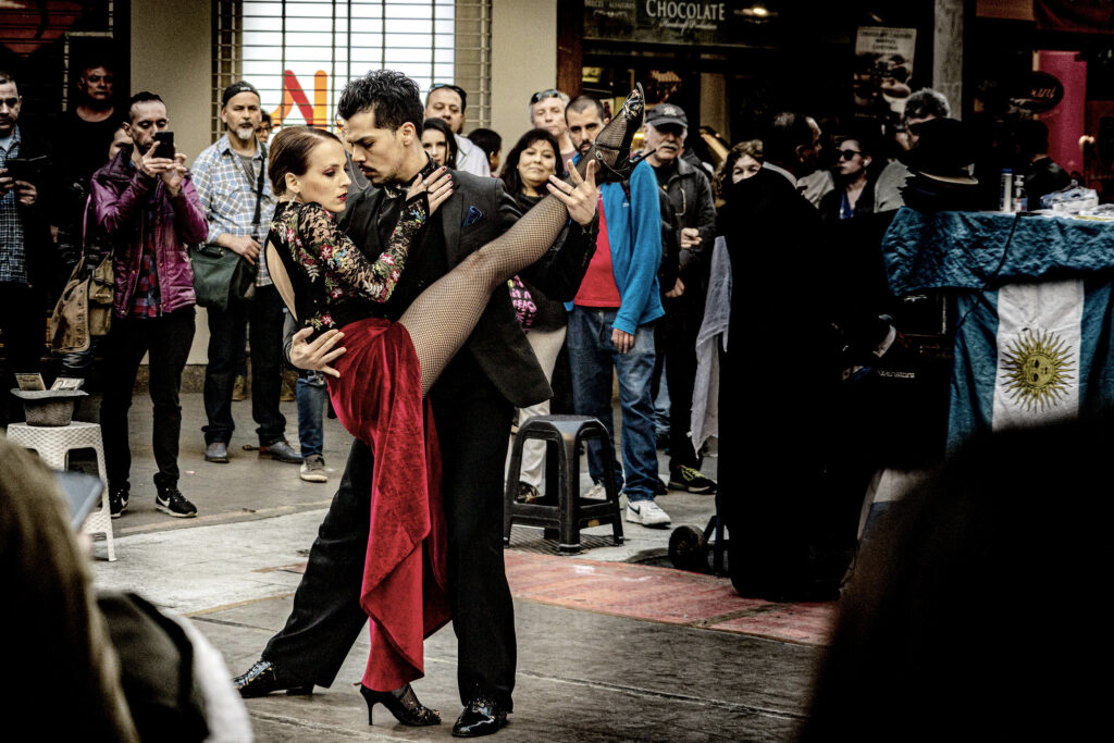 Tango in Buenos Aires streets.