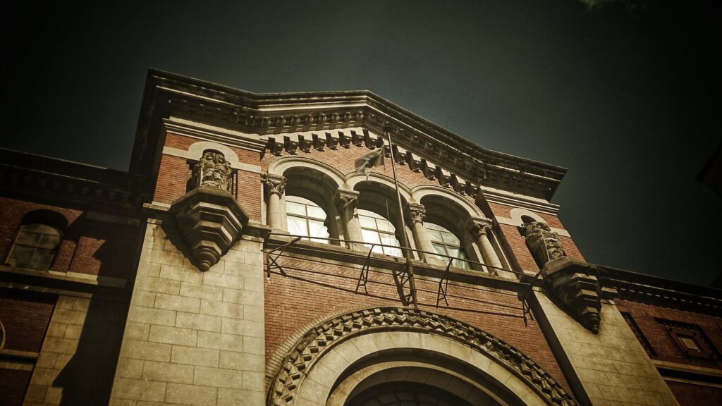 Facade of the Bernardino Rivadavia Museum of Natural Sciences, in Parque Centenario, Buenos Aires.