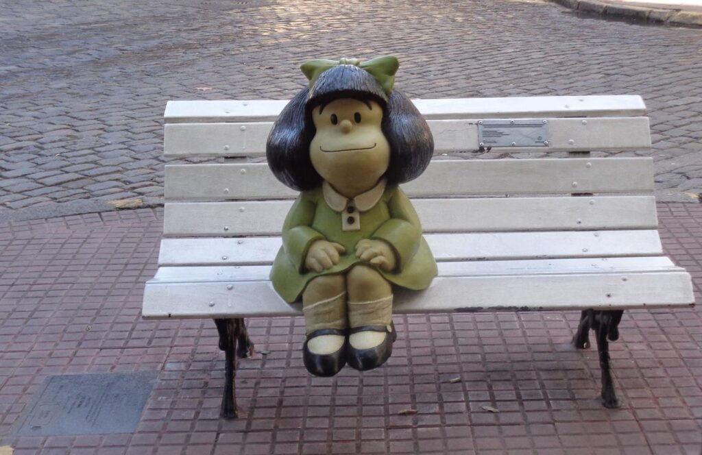 Mafalda sculpture, San Telmo.