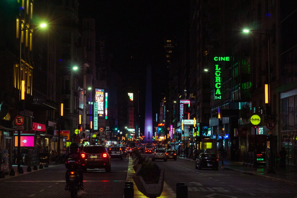 Corrientes street, Buenos Aires.